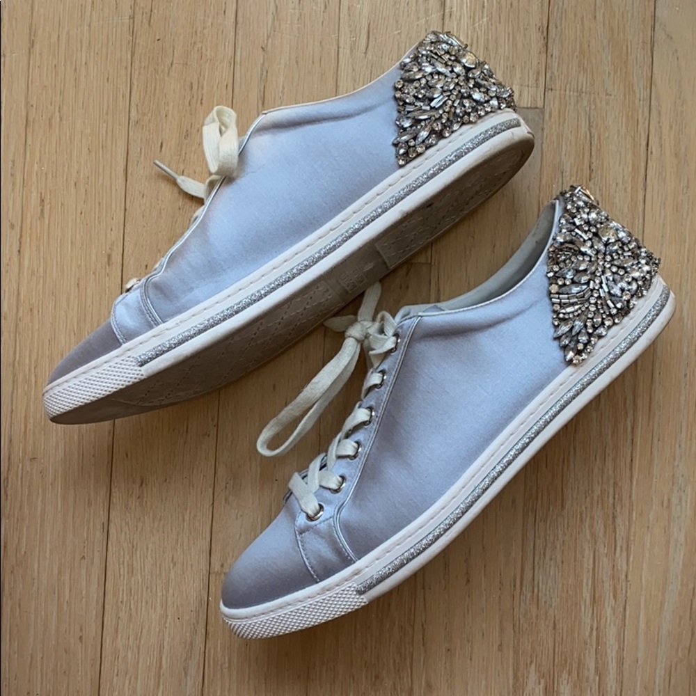 Baffled Mischka Shirley Lace Up Satin Sneaker